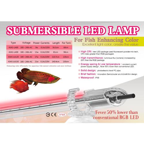 Aqua SPARKLING LED UltraSlim Red/White 60cm